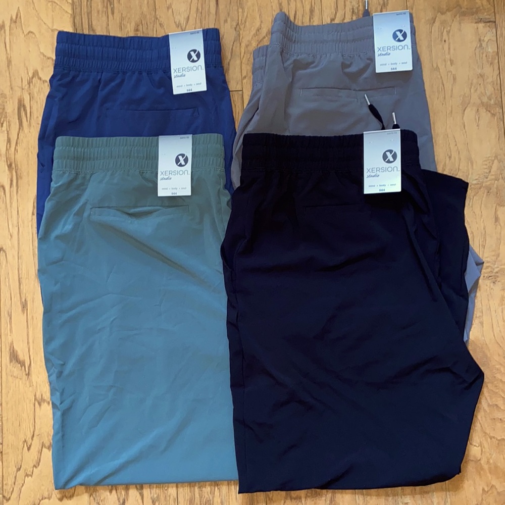4 NWT pairs of lightweight active wear crop pants size XL